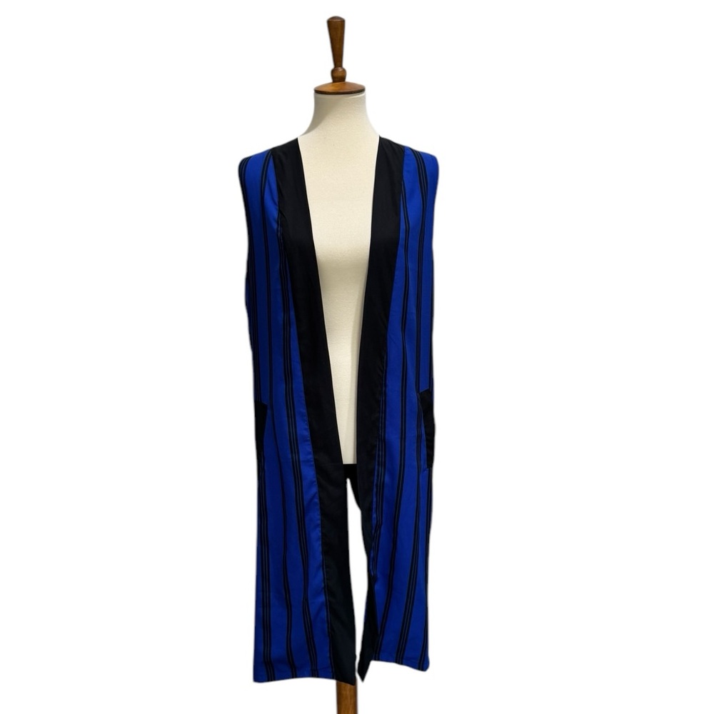 NWOT Free People Blue and Black Striped Sleeveless Women’s Vest